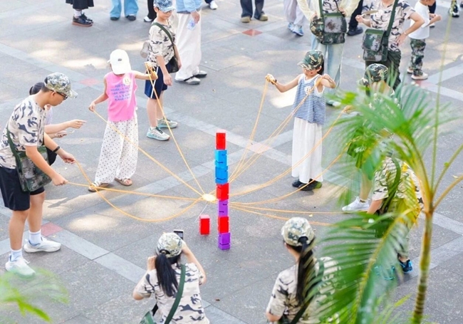培元中學點位團隊協作游戲現場