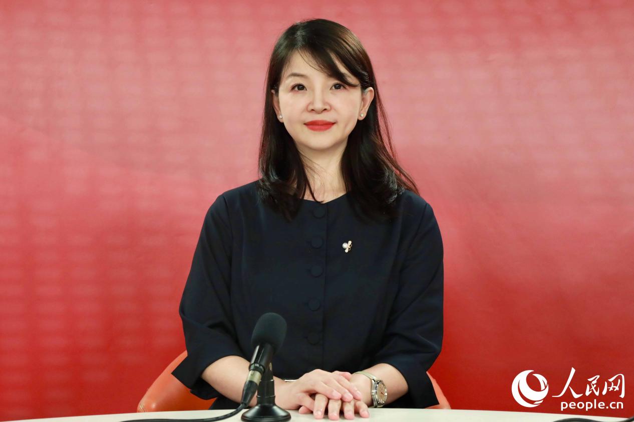 李惠接受人民網專訪。實習生 詹祉悅攝
