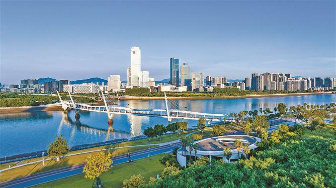 同安区发展日新月异。图为同安滨海新城。通讯员 夏海滨摄