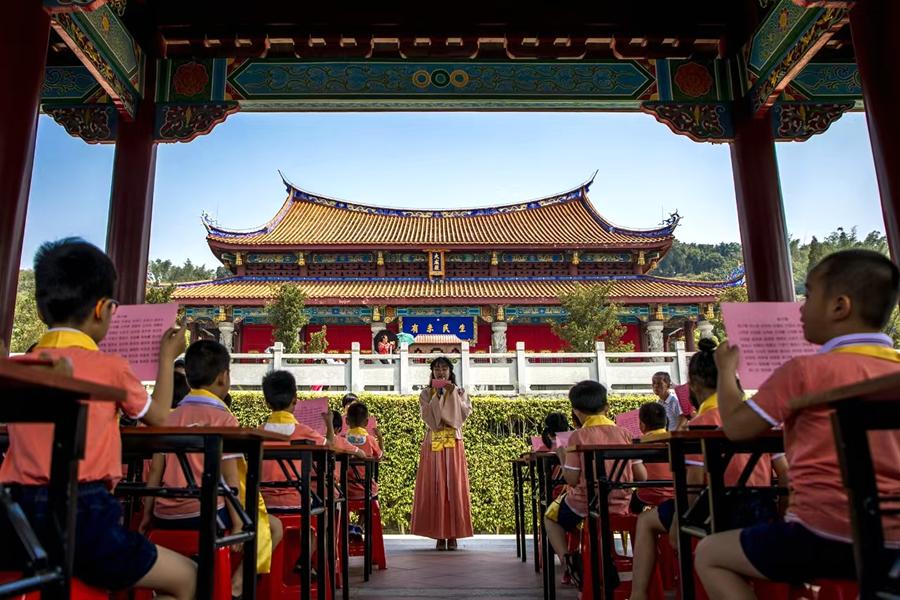 長泰文廟常年舉辦傳統文化體驗活動（資料圖）。長泰區融媒體中心供圖