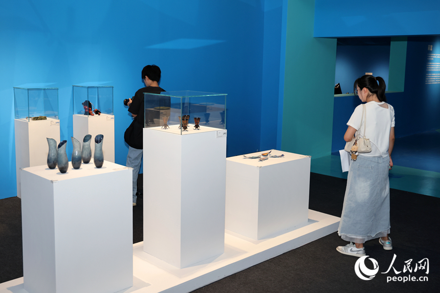 台湾地区入选作品专属展区。人民网记者 陈博摄