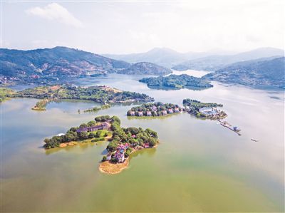 翠屏湖美景。古田旅發供圖