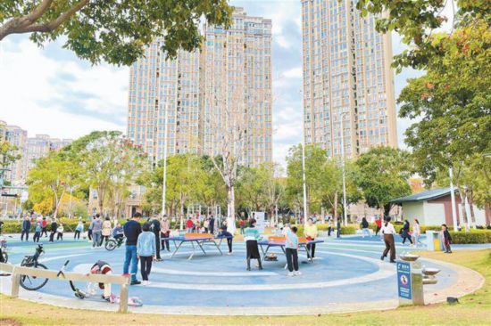 同安區新時代文明實踐廣場成為居民家門口的文明陣地。東海社區供圖